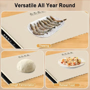 Food Warming Mat - Fast Heating Silicone Electric Warming Tray with 4 Level Temperature, Raised Feet Protects Table, Roll Up Buffet Hot Plates Heat Pad, Portable Food Warmer for Parties Home Travel