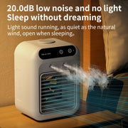 USB Rechargeable Mini Air Conditioner Fan, Cooling Device with Lithium Battery for Home Office Dorm Use