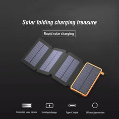 OnePlus 200000mAh Sun Powerbank, Folding Solar Panel USB, Camping Waterproof