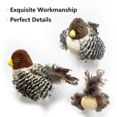 Bird Cat Toy for Indoor, Interactive Catnip Toys, Simulated Chirping Flapping Wings Bird, Upgrade Plush Kitten Exercise Toys