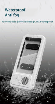 IPX4 Waterproof Phone Case with Bluetooth Speaker Wall Mount Phone Holder