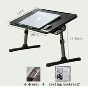 Lift Foldable Laptop Table for Bed Stand for Working Read with Radiator Drawer