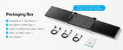 Dopesplay Triple Dual Laptop Screen Extender FHD 1200P 14.1 inch ,For Windows Mac Android Laptops 14-17.3inch