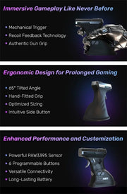 Ragnok 3 Gun ErgoStrike 7 Next-Gen Gaming ,Mouse for Shooting Games Recoil Feature Included for Enhanced FPS Immersion Ergonomics