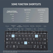 Rechargeable Bluetooth Keyboard for Laptop iPad Phone Mini Portable Folding Keyboard