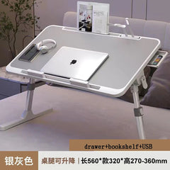 Lift Foldable Laptop Table for Bed Stand for Working Read with Radiator Drawer
