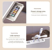 Lift Foldable Laptop Table for Bed Stand for Working Read with Radiator Drawer