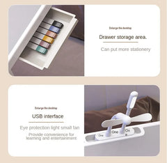 Lift Foldable Laptop Table for Bed Stand for Working Read with Radiator Drawer