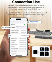Rechargeable Bluetooth Keyboard for Laptop iPad Phone Mini Portable Folding Keyboard