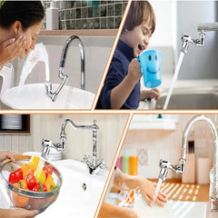 1440° Rotatable Faucet Aerator Extender,Metal  Robot Arm