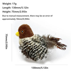 Bird Cat Toy for Indoor, Interactive Catnip Toys, Simulated Chirping Flapping Wings Bird, Upgrade Plush Kitten Exercise Toys