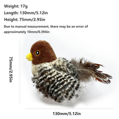 Bird Cat Toy for Indoor, Interactive Catnip Toys, Simulated Chirping Flapping Wings Bird, Upgrade Plush Kitten Exercise Toys