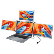14 inches Laptop Expansion Screen 1080P FHD with 1 Cable for 3 Displays for 13.6-17.3 inch Laptop