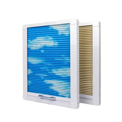 25Mm Measurement Cordless Shading Fabric Frame Mini Skylight Cellular Blinds Louver Windows