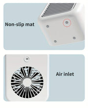 USB Rechargeable Mini Air Conditioner Fan, Cooling Device with Lithium Battery for Home Office Dorm Use