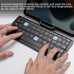 Rechargeable Bluetooth Keyboard for Laptop iPad Phone Mini Portable Folding Keyboard