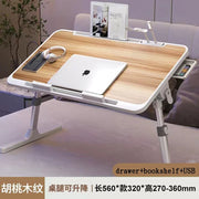 Lift Foldable Laptop Table for Bed Stand for Working Read with Radiator Drawer