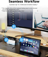 Rechargeable Bluetooth Keyboard for Laptop iPad Phone Mini Portable Folding Keyboard
