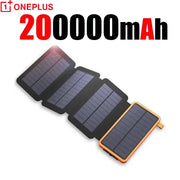 OnePlus 200000mAh Sun Powerbank, Folding Solar Panel USB, Camping Waterproof