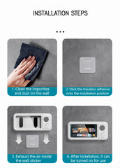 IPX4 Waterproof Phone Case with Bluetooth Speaker Wall Mount Phone Holder