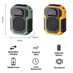 Kinscoter 6000mAh Hanging Neck/Waist Fan