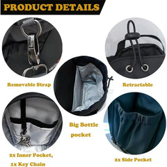 Magnetic Gym water bottle Bag Large Capacity , Carrier Bag With Phone Pocket Portable