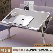 Lift Foldable Laptop Table for Bed Stand for Working Read with Radiator Drawer
