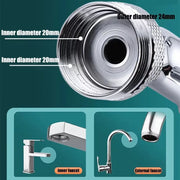 1440° Rotatable Faucet Aerator Extender,Metal  Robot Arm