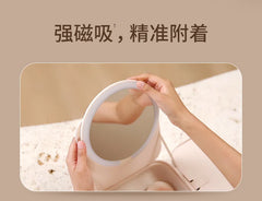 Women's Handheld Makeup Bag Makeup Mirror  LED